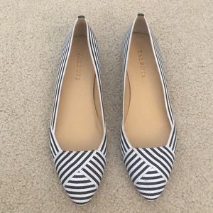 Black & White Striped Flats - Size 9